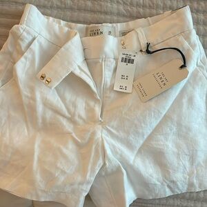 Abercrombie white linen shorts